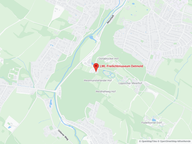 Karte: LWL-Freilichtmuseum Detmold